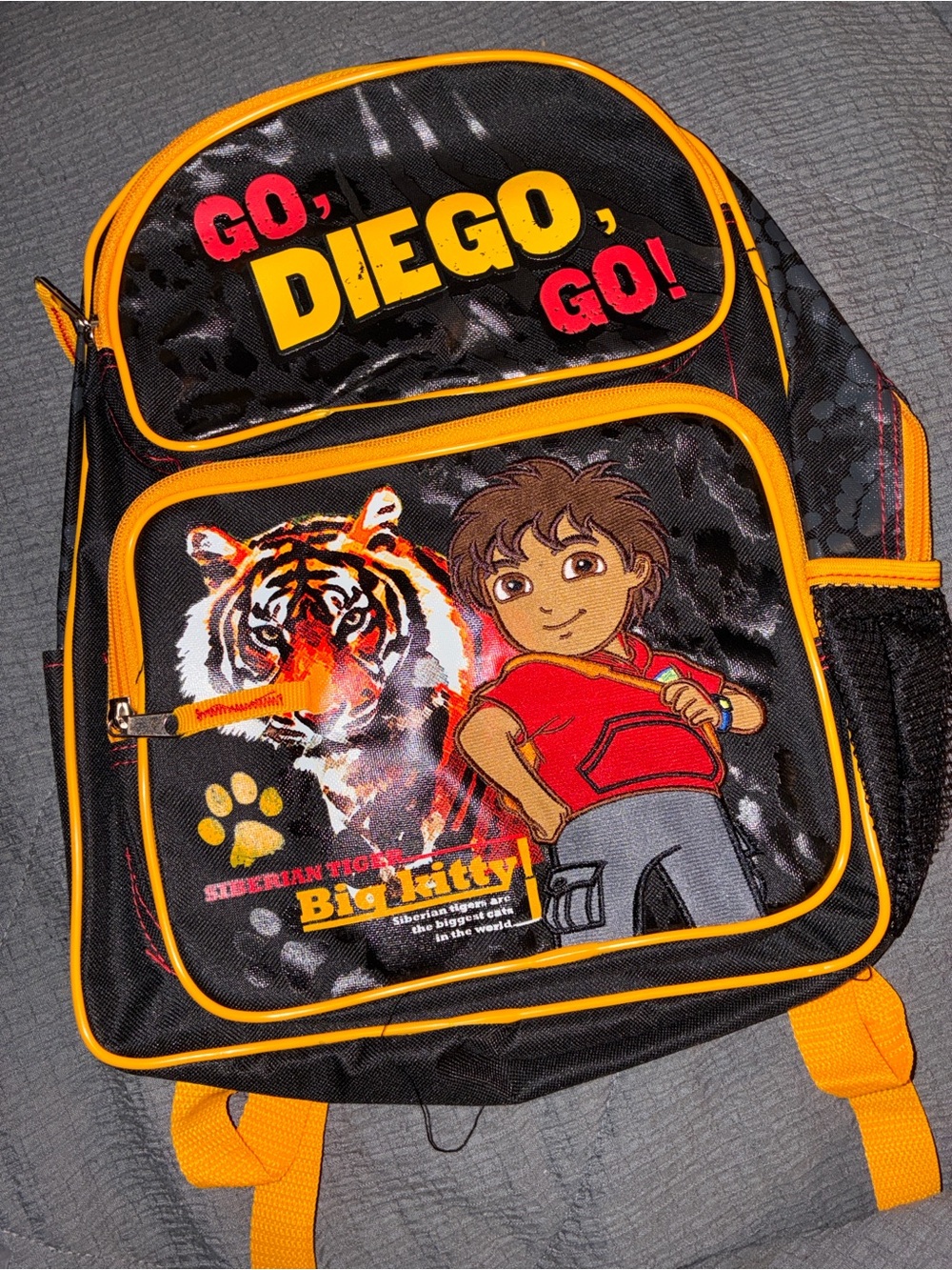 Diego Kids Backpack - Black and Gold